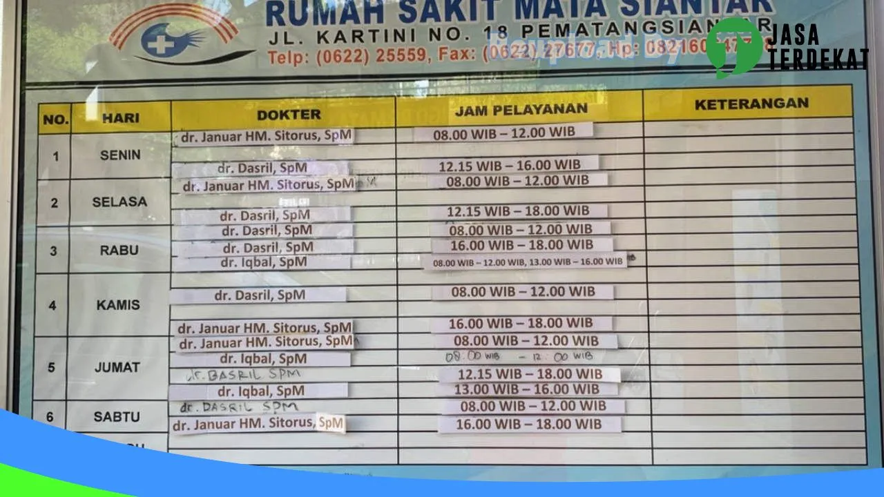 Gambar Rumah Sakit Mata Siantar: Jam Besuk, Ulasan, Alamat, dan Informasi Lainnya ke 2