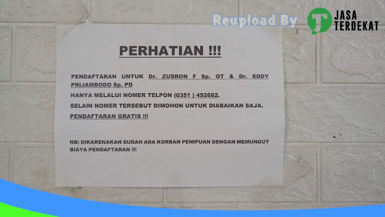 Gambar dr. Zusron Fuadi, Sp.Ot (Ahli Othopedi): Jam Besuk, Ulasan, Alamat, dan Informasi Lainnya ke 1