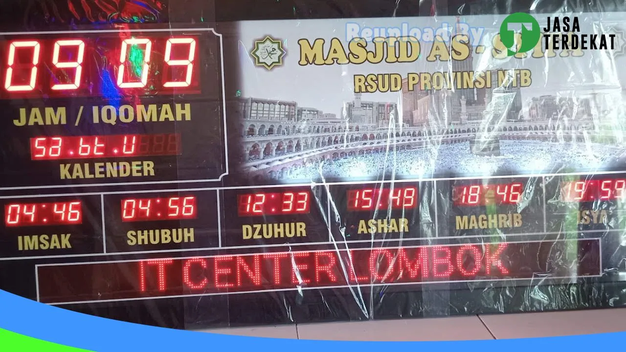 Gambar Running Text, Jam Digital Masjid Lombok di Lombok Barat, Nusa Tenggara Barat ke 2