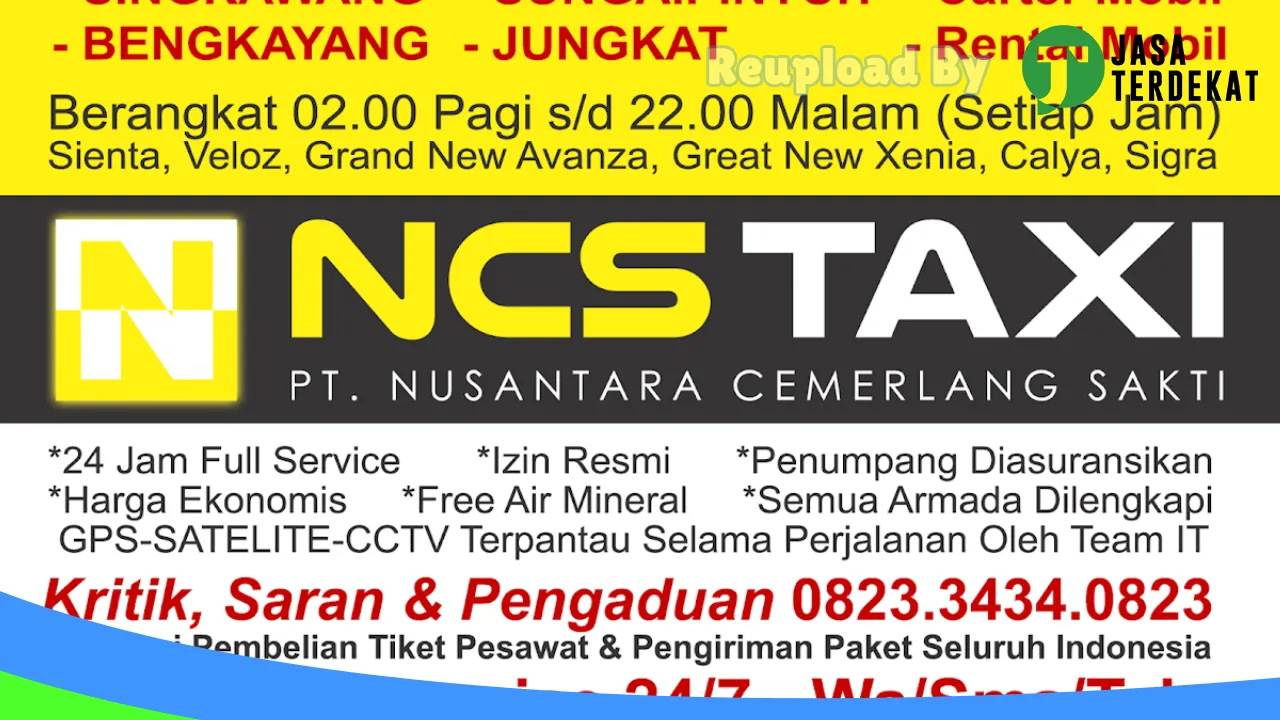 Gambar NCS TAXI SINGKAWANG PONTIANAK BANDARA PEMANGKAT SAMBAS SUNGAIDURI MEMPAWAH SUNGAIPINYUH PELABUHAN TEBAS SAMALANTAN di Singkawang, Kalimantan Barat ke 4